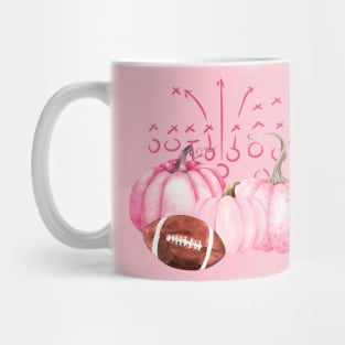 Pink October Football Mug